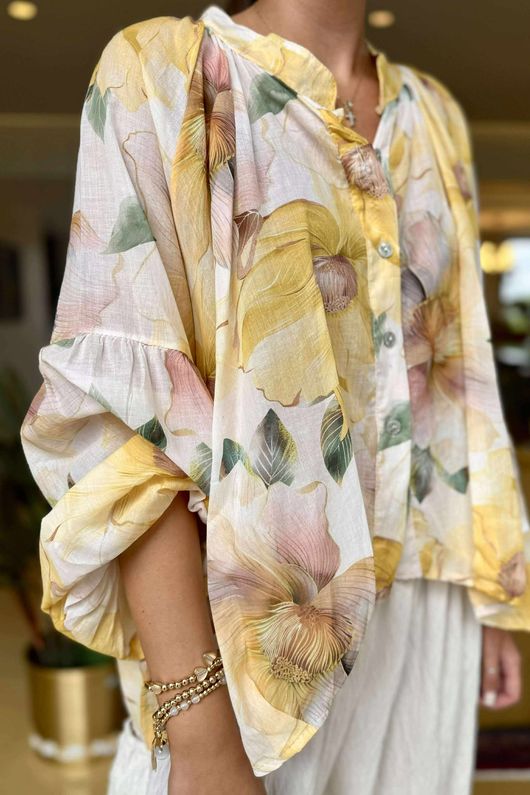 Sa Caleta Anemone Bubble Blouse Yellows /8 =